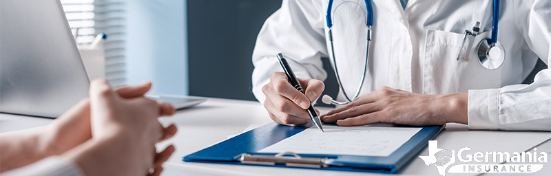 A medical evaluation for life insurance application